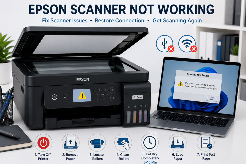 Espon scanner not working