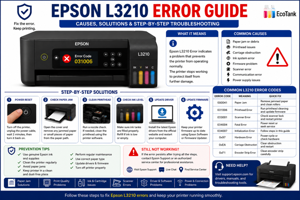 Epson L3210 error