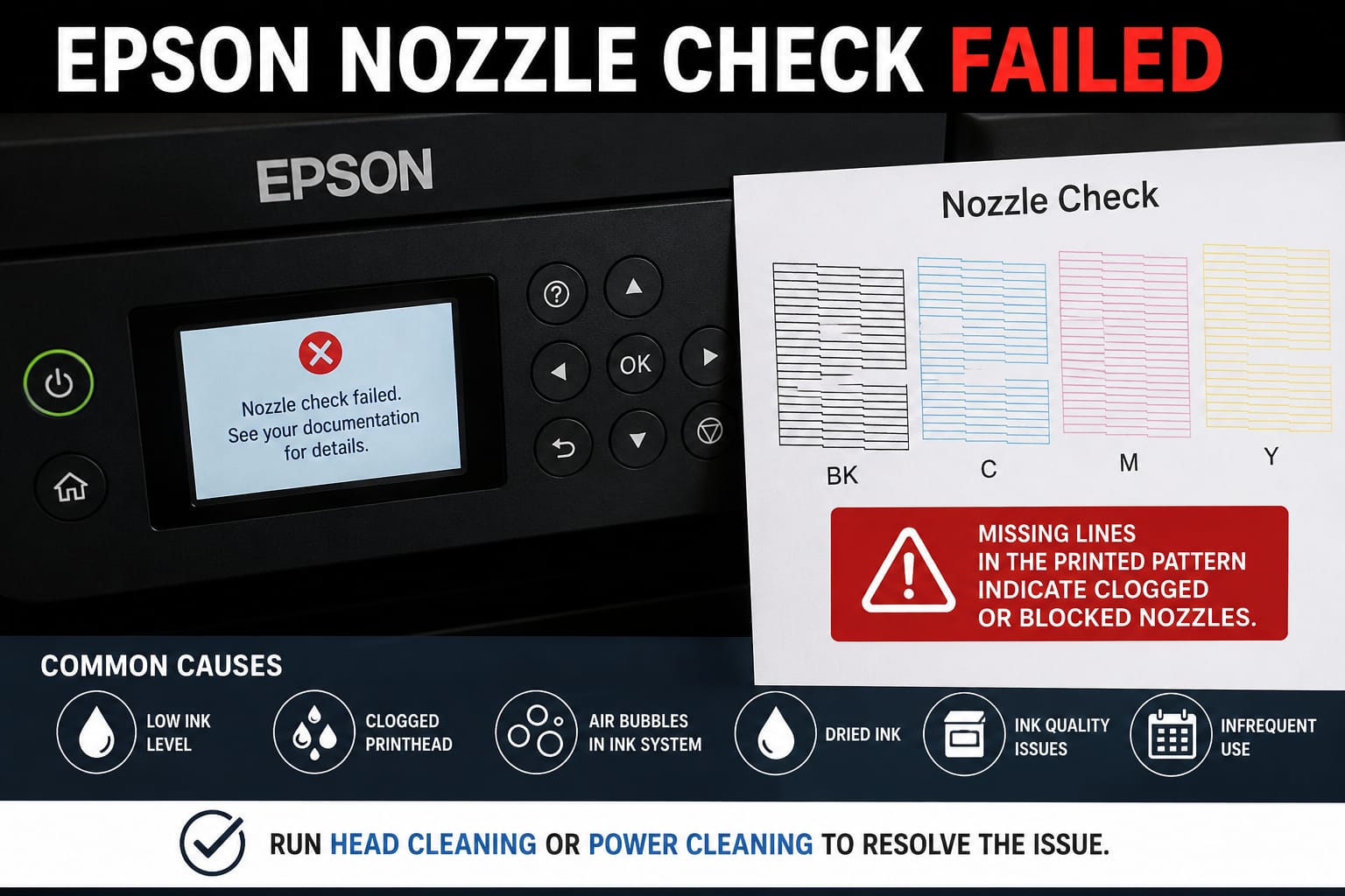 Epson Nozzle Check Failed