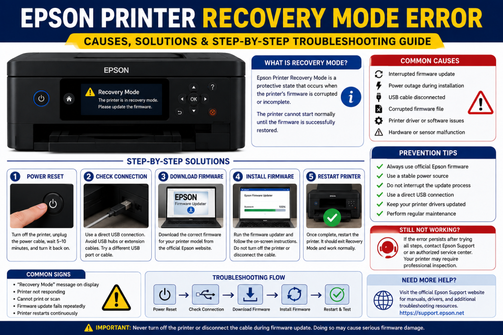 Epson Printer Recovery Mode Error