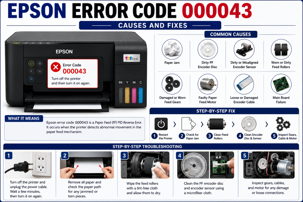 Epson error code 000043