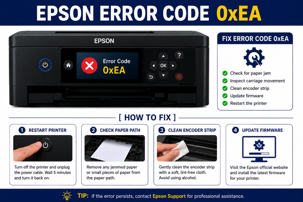 Epson error code 0xEA