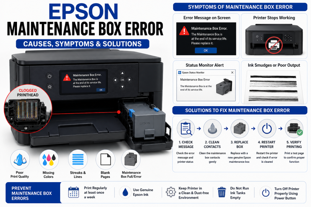Epson maintenance box error