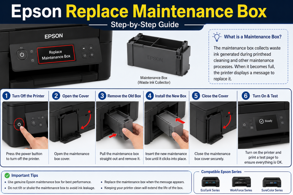 Epson maintenance box replacement