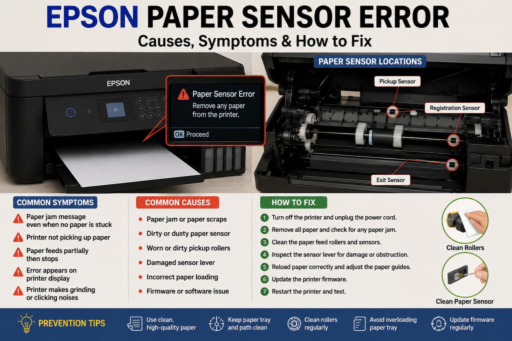 Epson paper sensor error