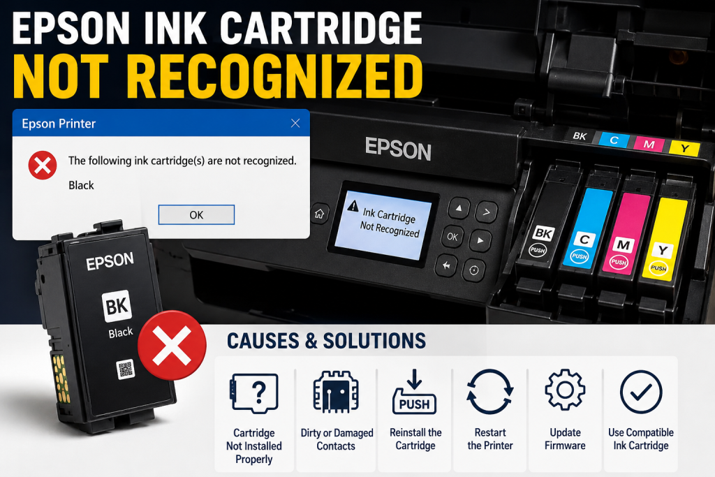 Epson printer ink cartridge error fix