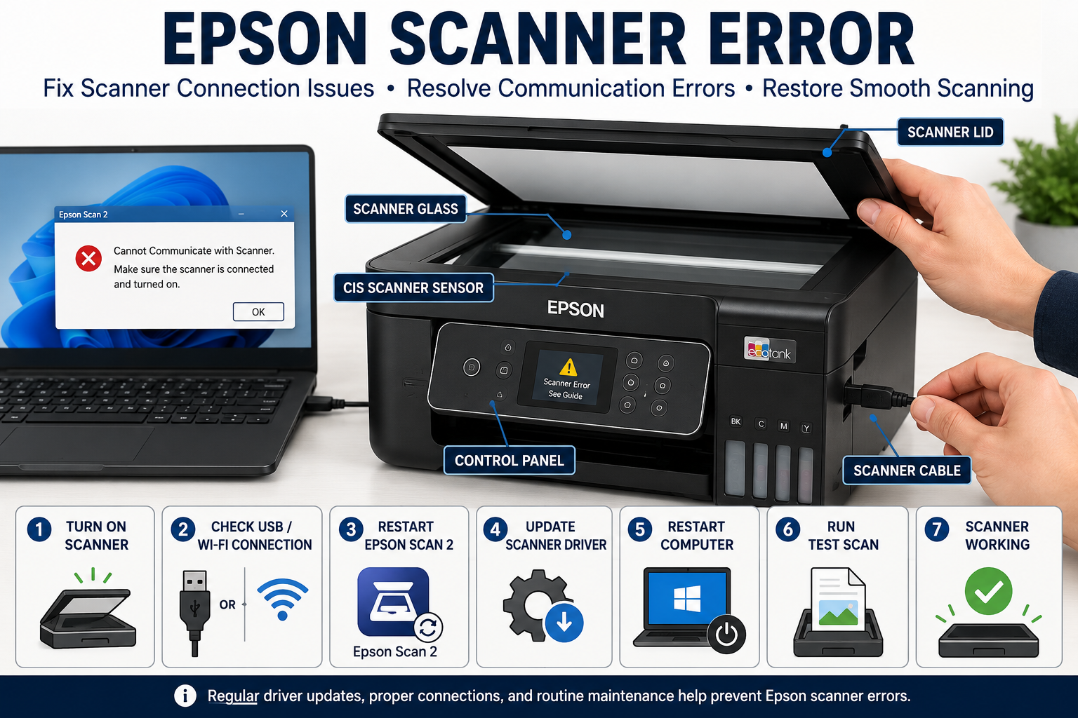 Epson scanner troubleshooting